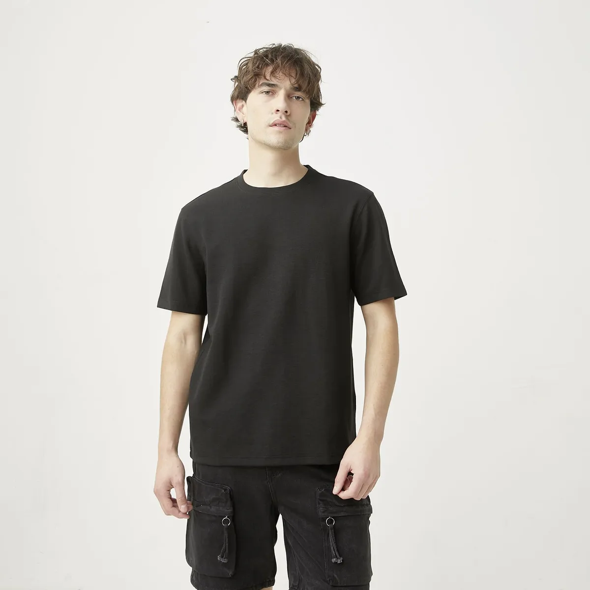 BASEMENT - Polo texturas Hombre Basement