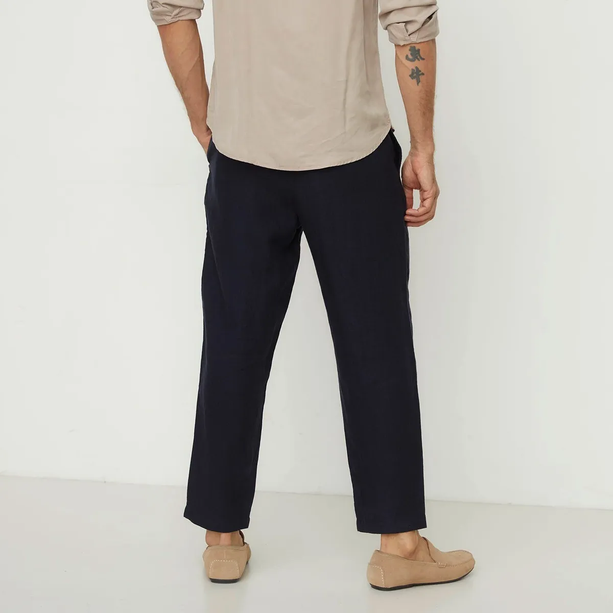 WOLF&HANK - Pantalón 100% Lino Regular Fit Hombre Wolf&hank