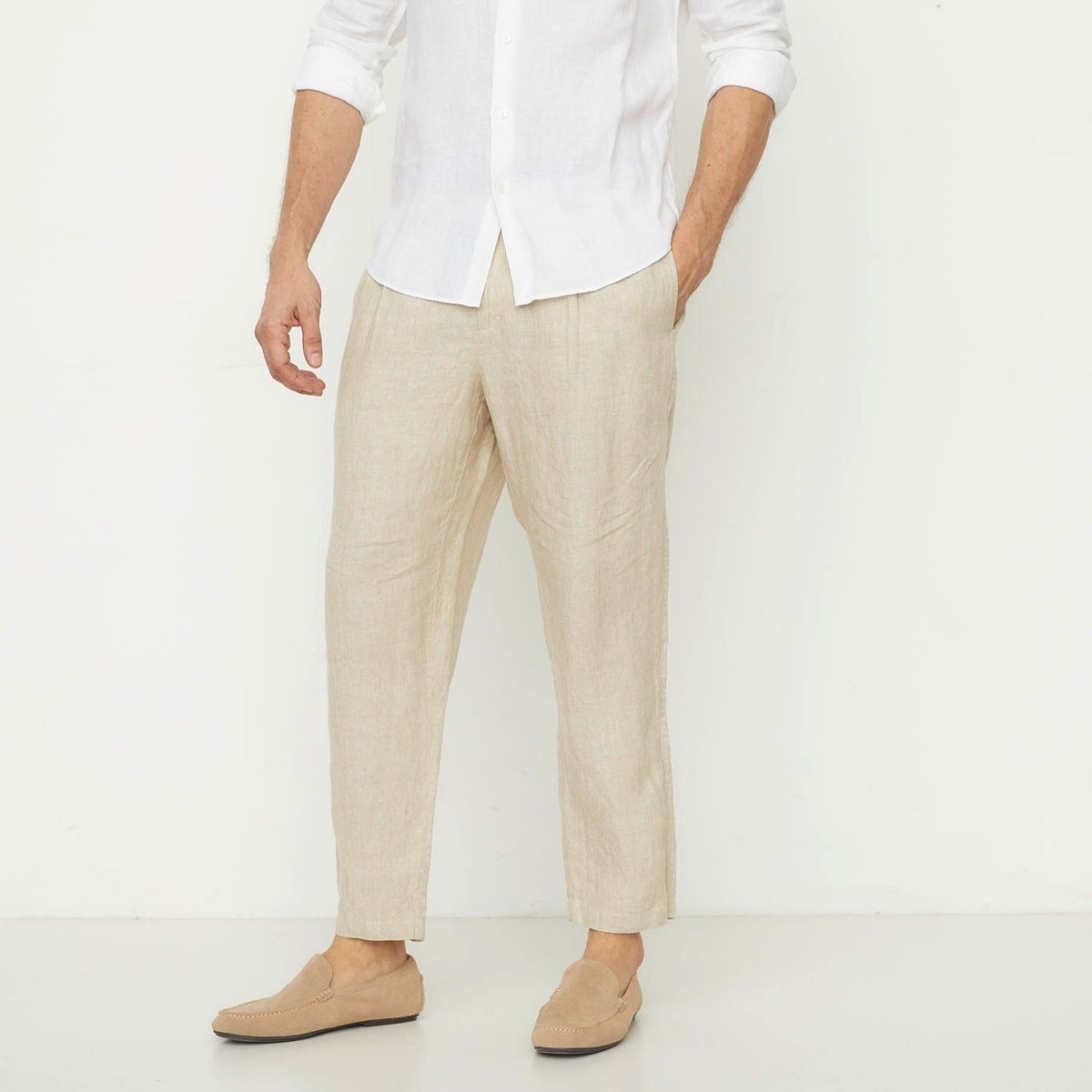 WOLF&HANK - Pantalón 100% Lino Regular Fit Hombre Wolf&hank