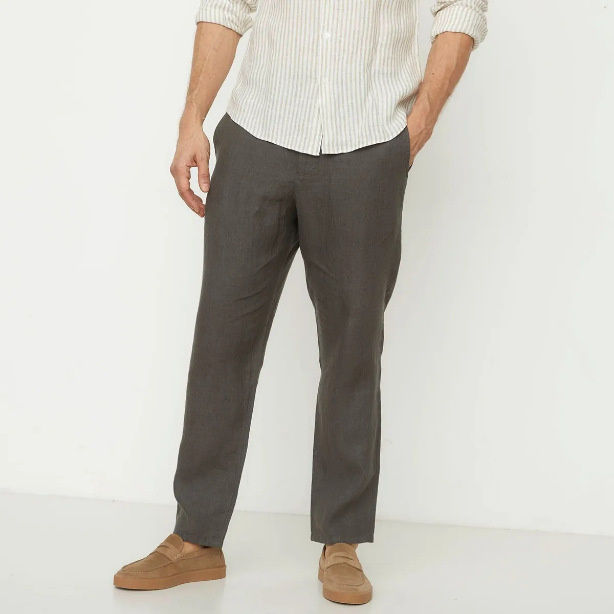 WOLF&HANK - Pantalón 100% Lino Regular Fit Hombre Wolf&hank