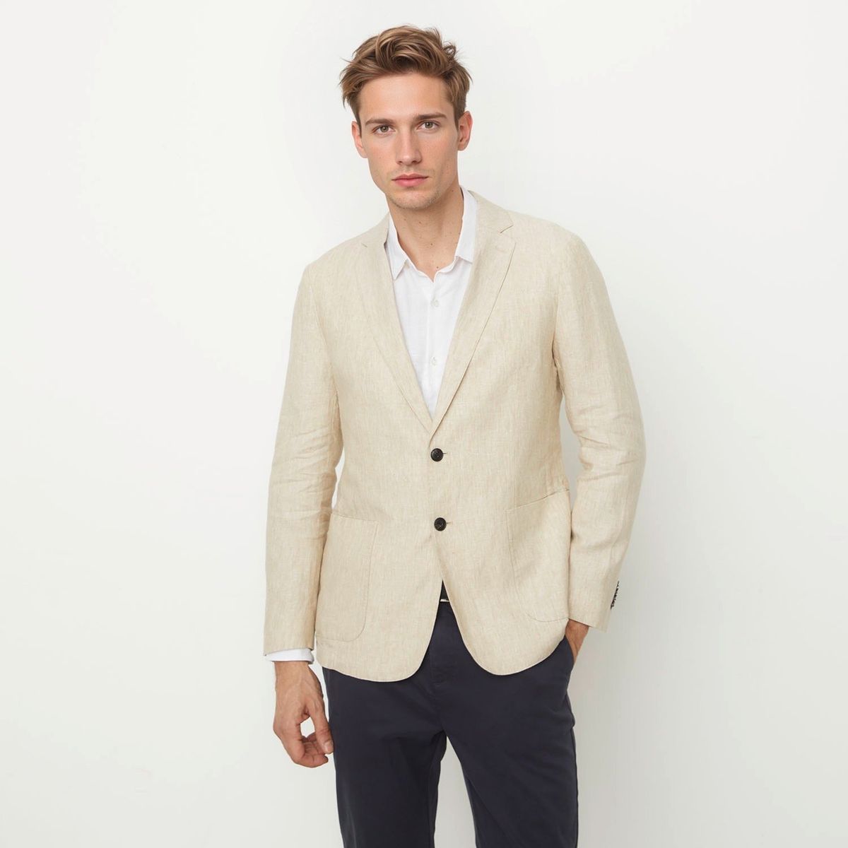 WOLF&HANK - Blazer 100% Lino Hombre Wolf&Hank