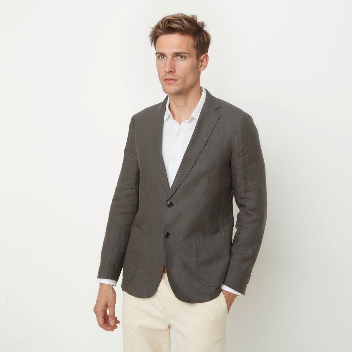WOLF&HANK - Blazer 100% Lino Hombre Wolf&Hank