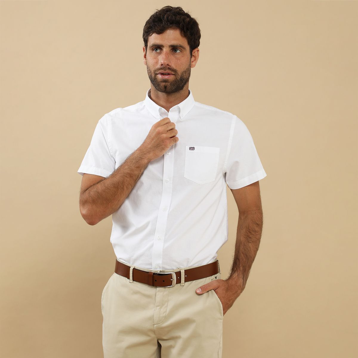 UNIVERSITY CLUB - Camisa 100% Algodón Casual Regular Fit Hombre University Club