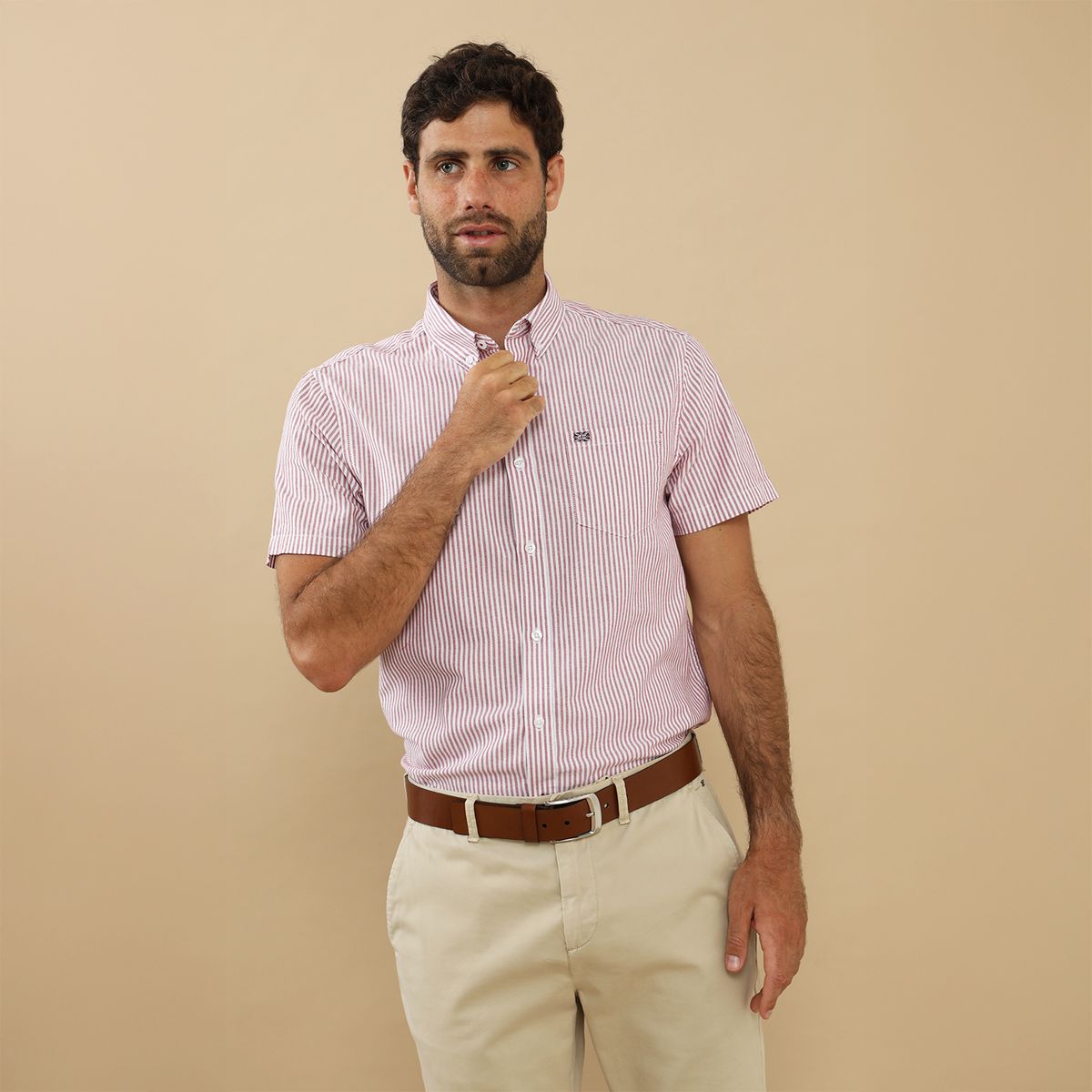 UNIVERSITY CLUB - Camisa 100% Algodón Casual Regular Fit Hombre University Club