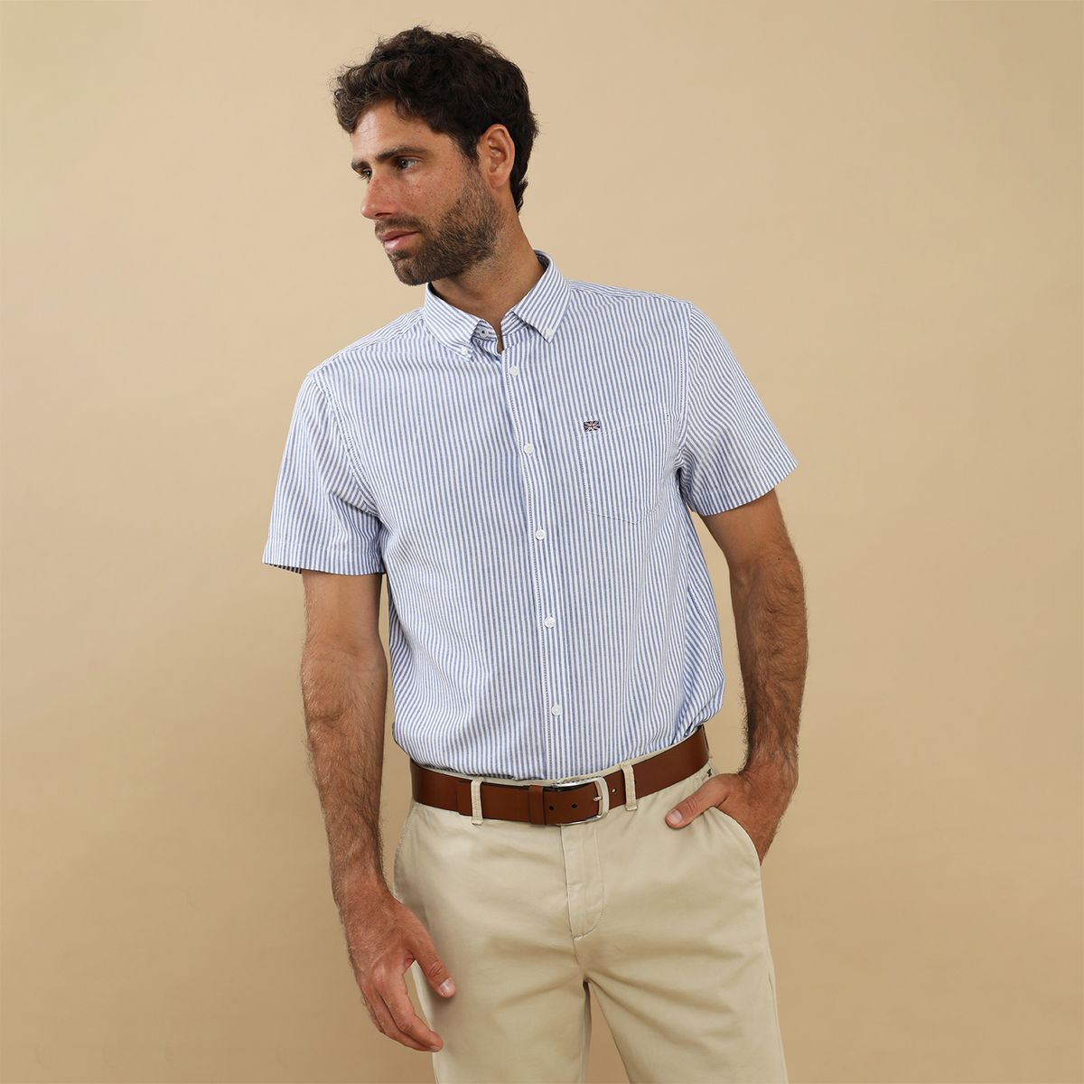 UNIVERSITY CLUB - Camisa 100% Algodón Casual Regular Fit Hombre University Club
