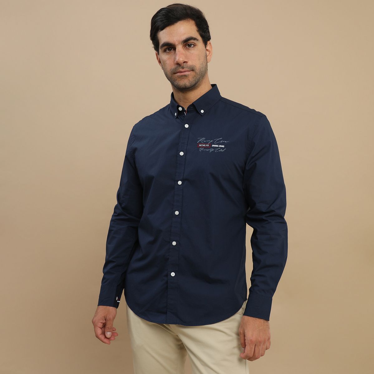 UNIVERSITY CLUB - Camisa Algodón Casual Hombre University Club