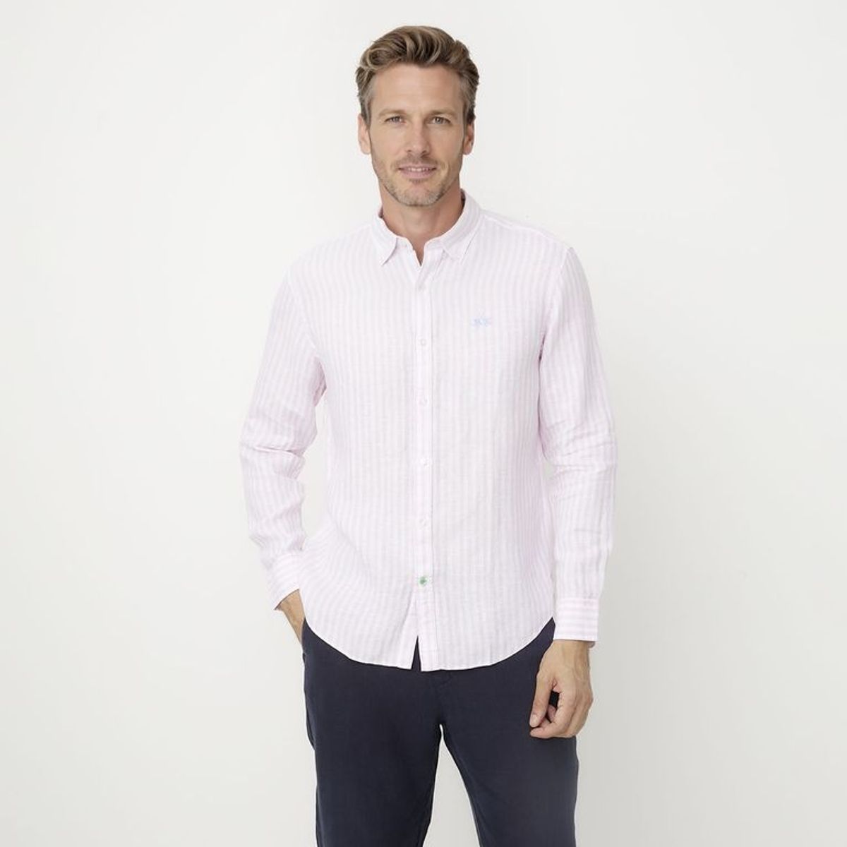 LA MARTINA - Camisa 100% Lino Casual Regular Fit Hombre La Martina