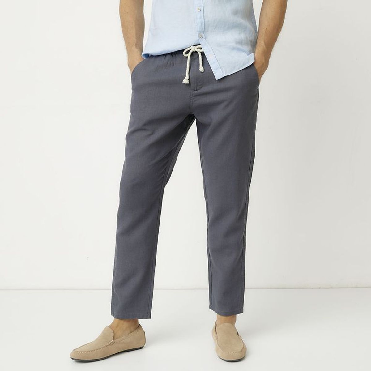 CASCAIS - Pantalón Lino Regular Fit Hombre Cascais