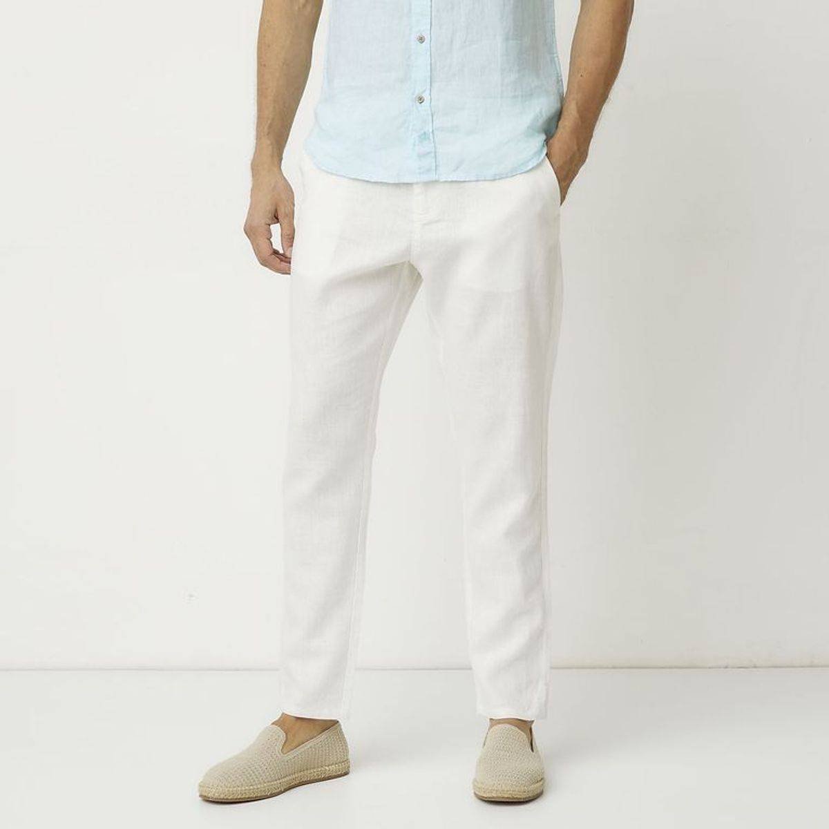 CASCAIS - Pantalón Lino Regular Fit Hombre Cascais