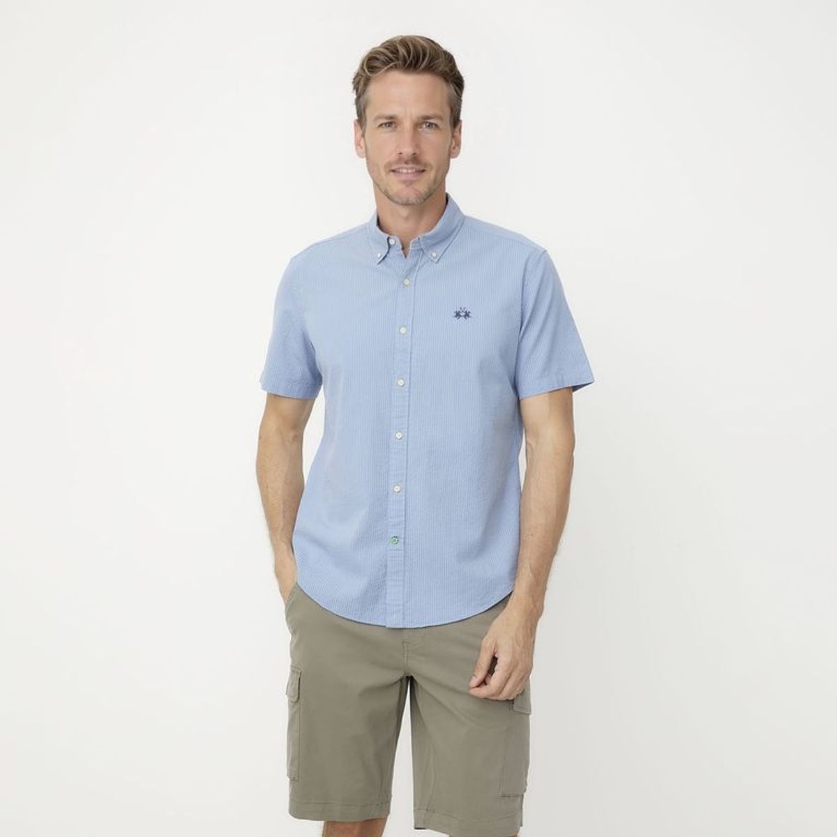 LA MARTINA - Camisa 100% Algodón Casual Regular Fit Hombre La Martina