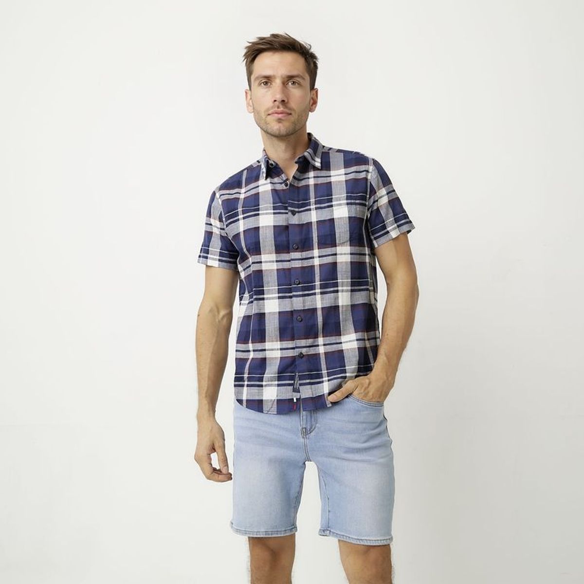 UNIVERSITY CLUB - Camisa 100% Algodón Casual Regular Fit Hombre University Club