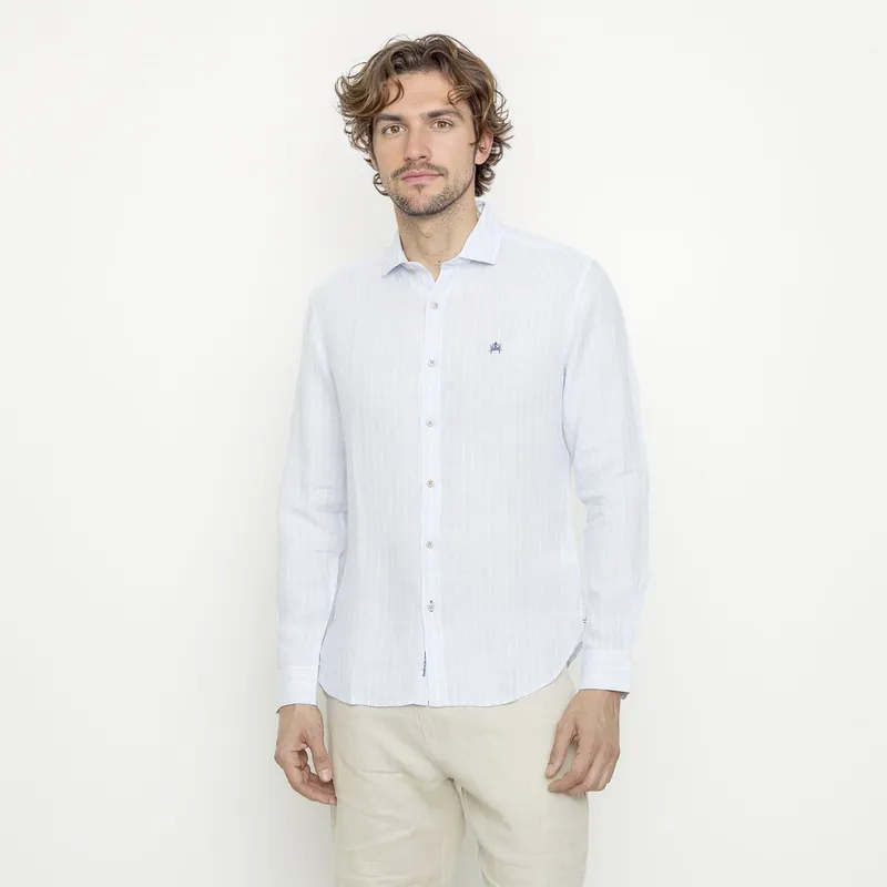 CASCAIS - Camisa 100% Lino Casual Hombre Cascais