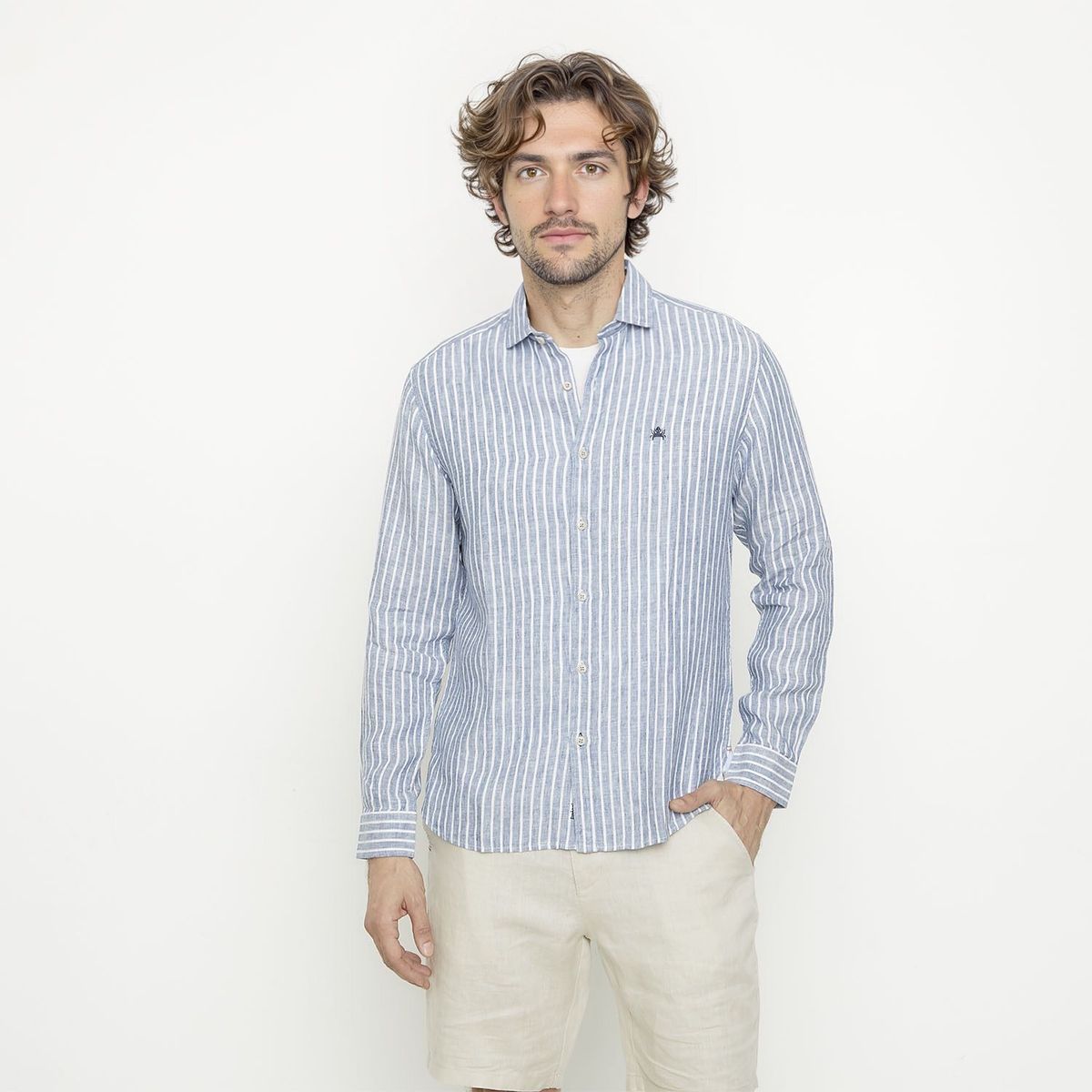CASCAIS - Camisa 100% Lino Casual Hombre Cascais