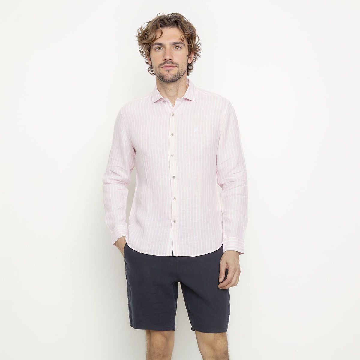 CASCAIS - Camisa 100% Lino Casual Hombre Cascais