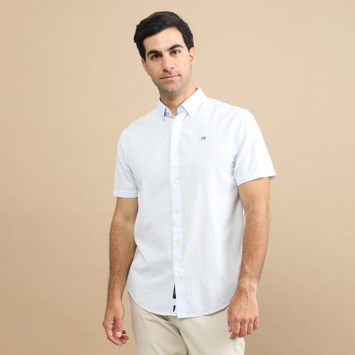 UNIVERSITY CLUB - Camisa 100% Algodón Casual Regular Fit Hombre University Club