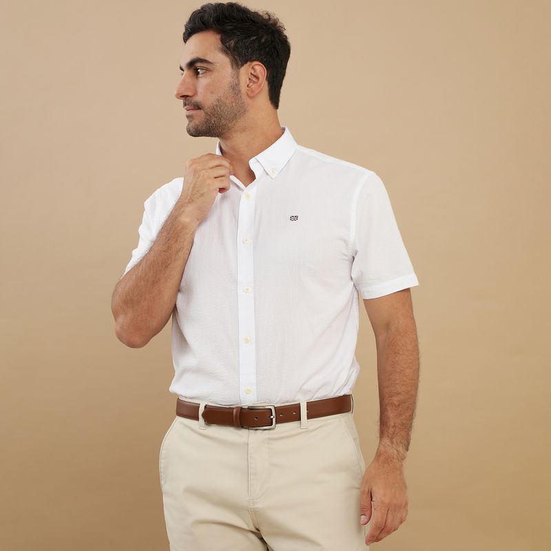 UNIVERSITY CLUB - Camisa 100% Algodón Casual Regular Fit Hombre University Club