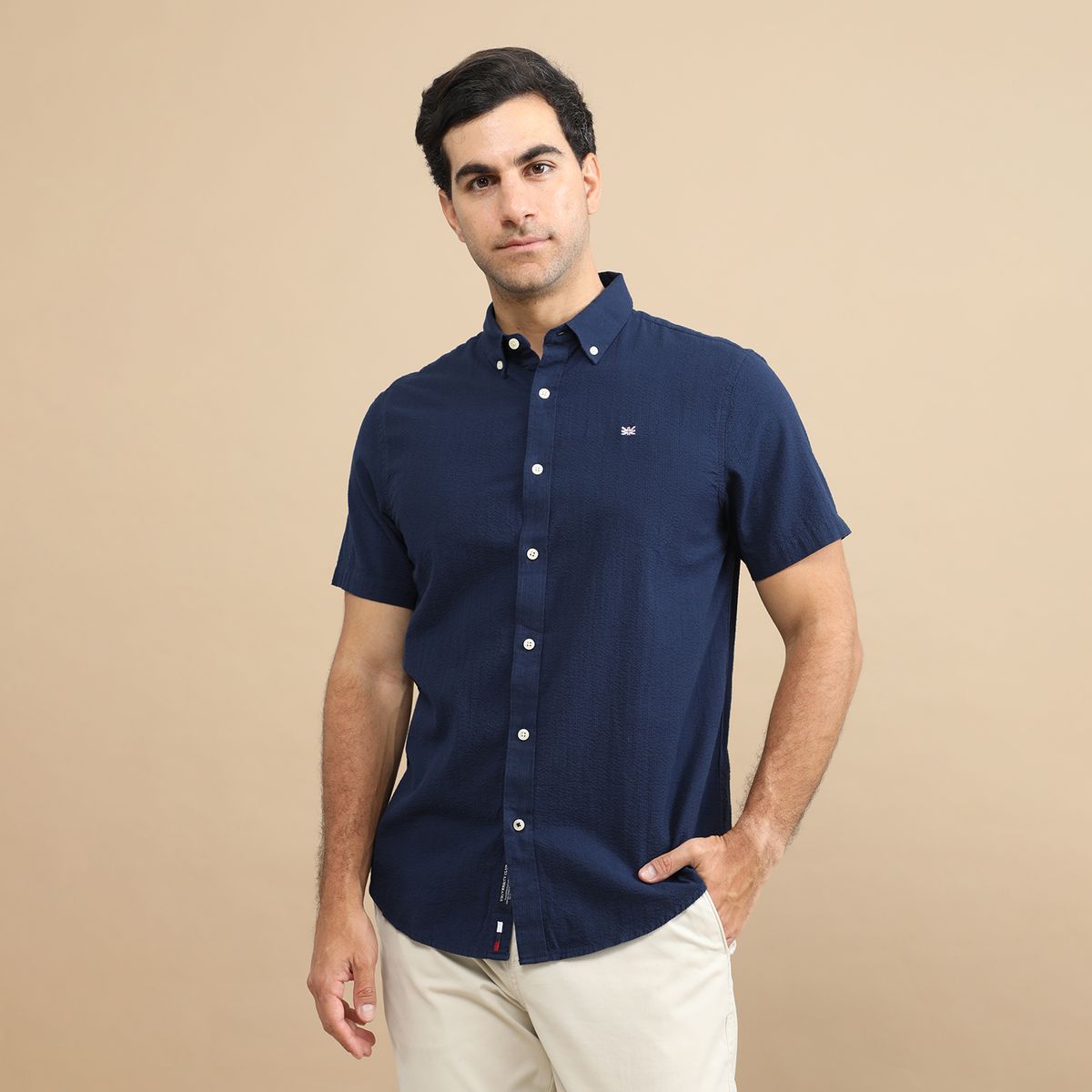 UNIVERSITY CLUB - Camisa 100% Algodón Casual Regular Fit Hombre University Club