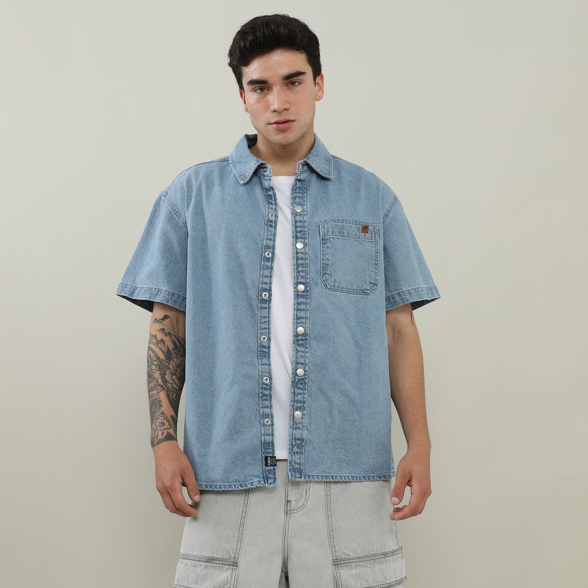 BEARCLIFF - Camisa 100% Algodón Regular Fit Hombre Bearcliff