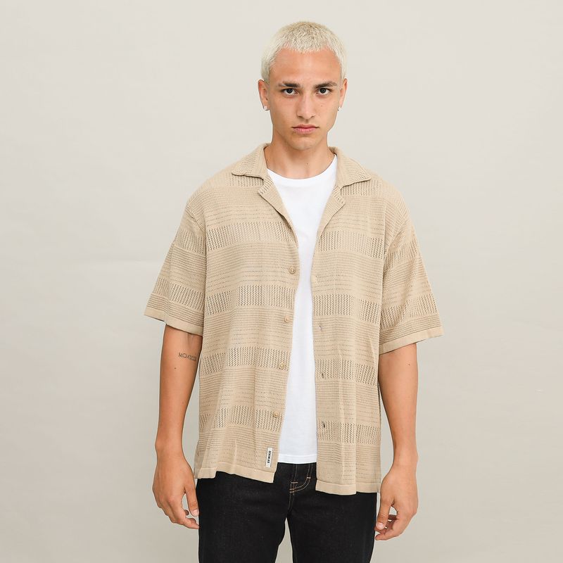 DENIMLAB - Camisa 100% Algodón Baggy Fit Hombre Denimlab