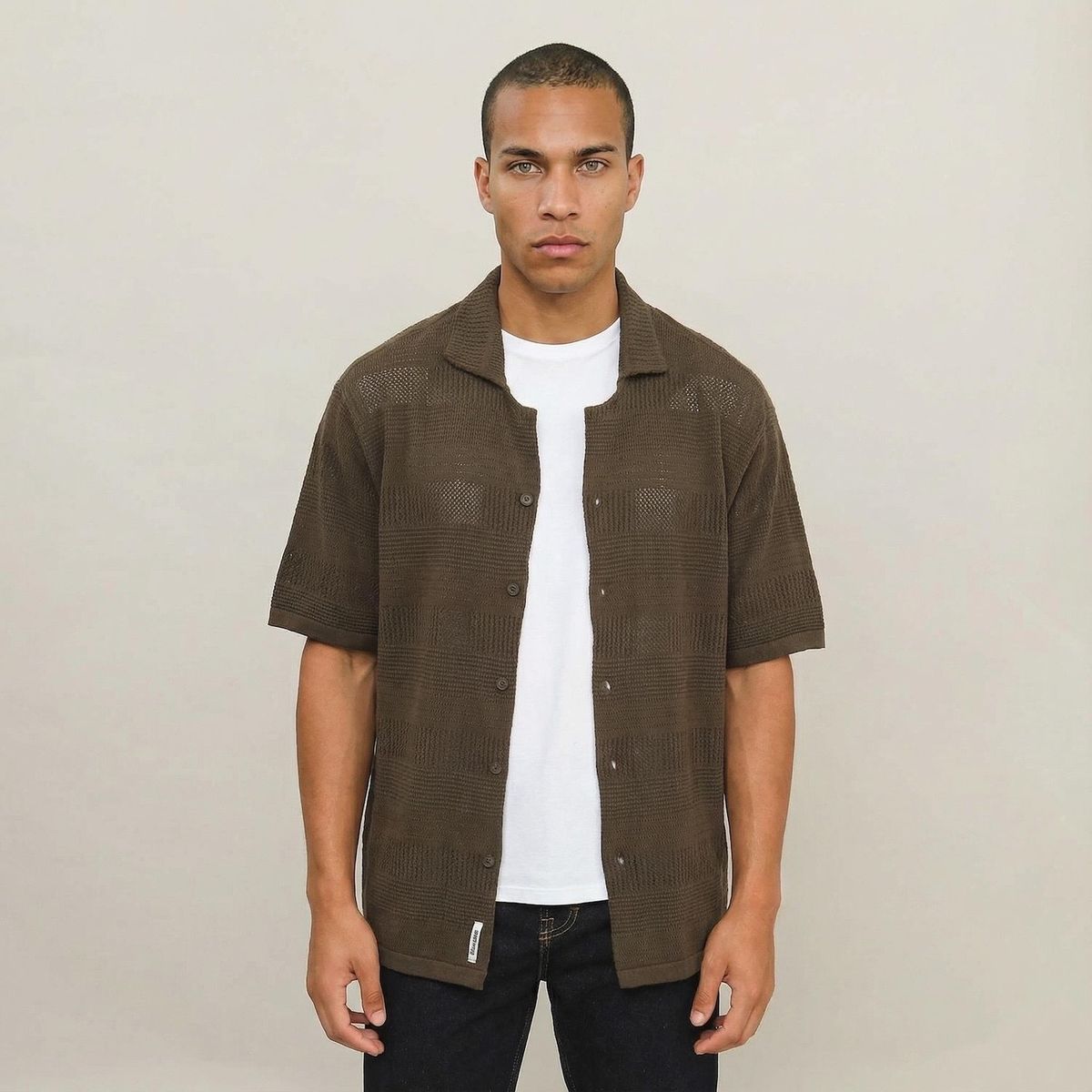 DENIMLAB - Camisa 100% Algodón Baggy Fit Hombre Denimlab