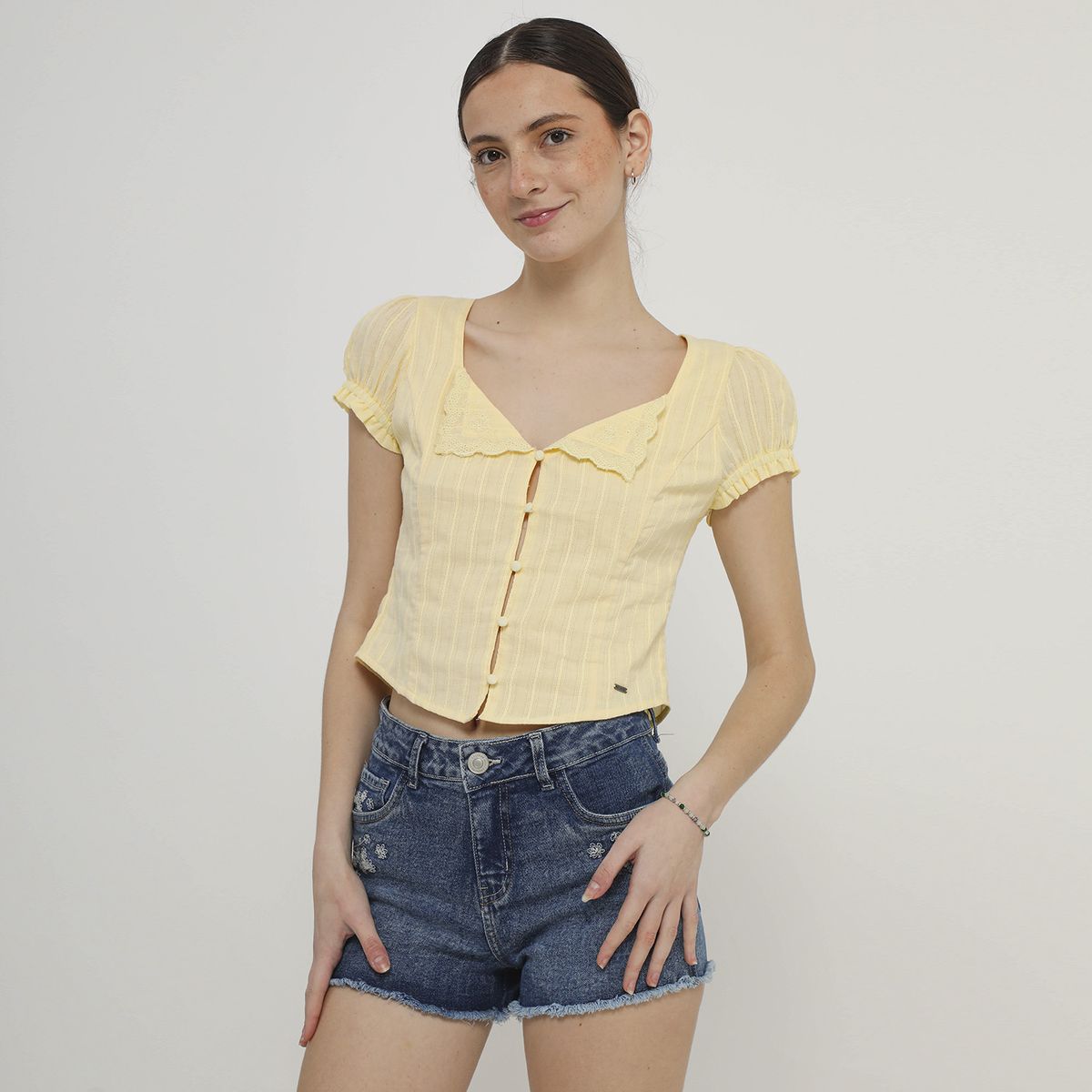 AMERICAN ABBEY - Blusa Manga Corta Mujer American Abbey