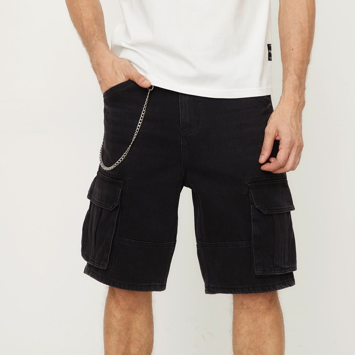 MOSSIMO - Short Jean Cargo Fit Hombre Mossimo