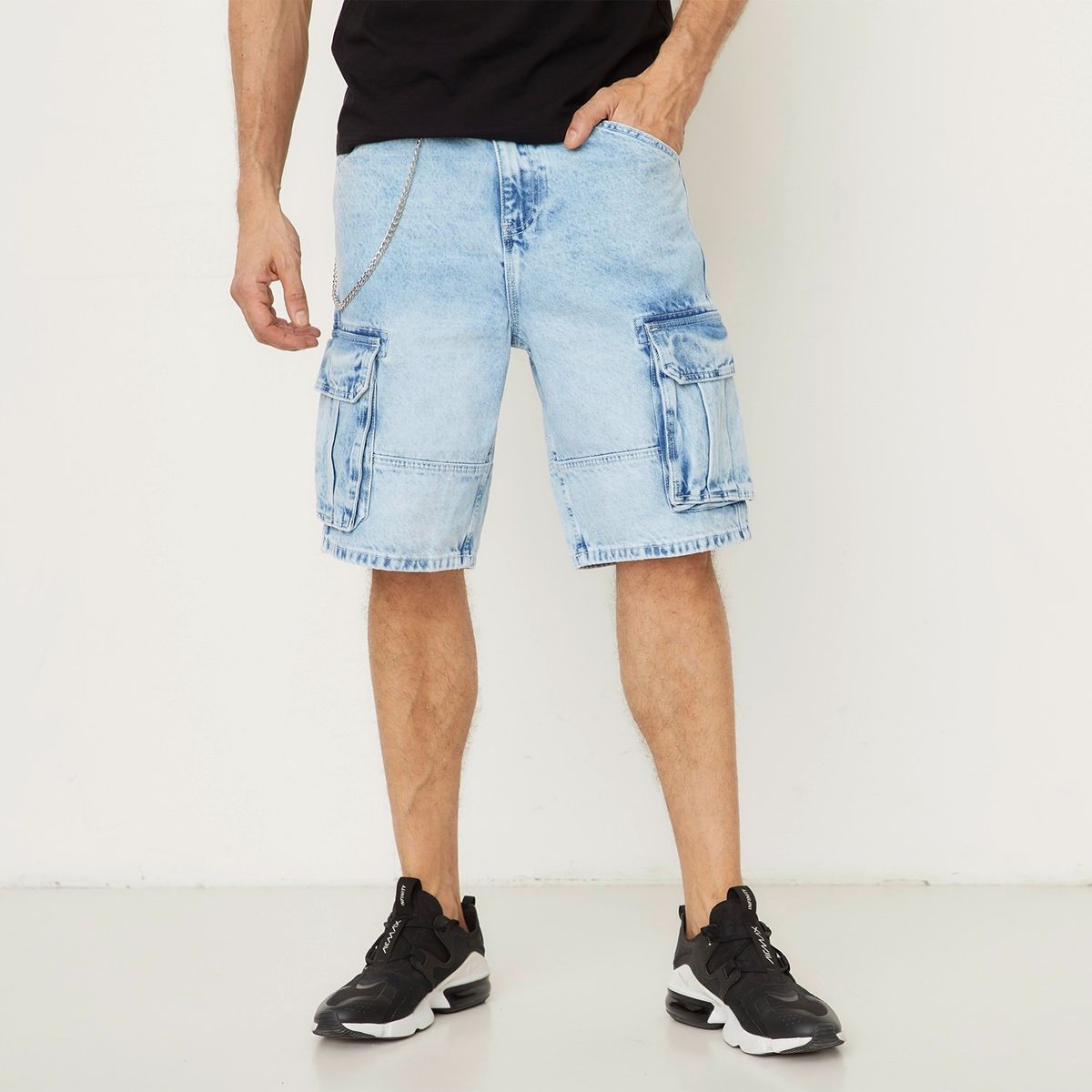 MOSSIMO - Short Jean Cargo Fit Hombre Mossimo