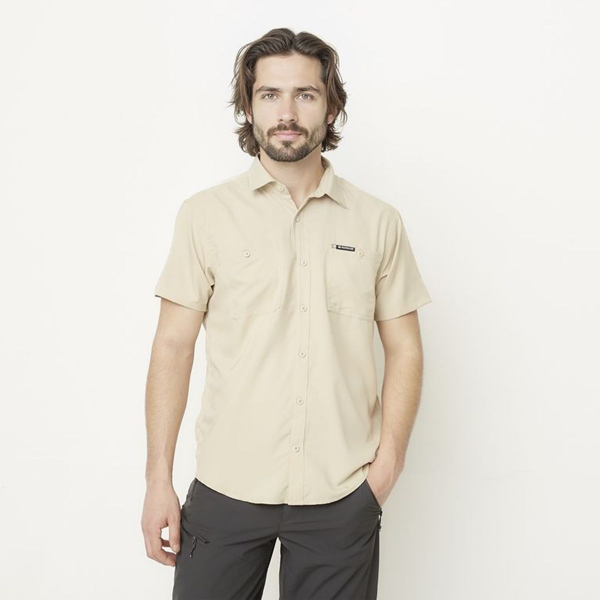 MOUNTAIN GEAR - Camisa Deportiva Trekking Manga Corta Hombre Mountain Gear 