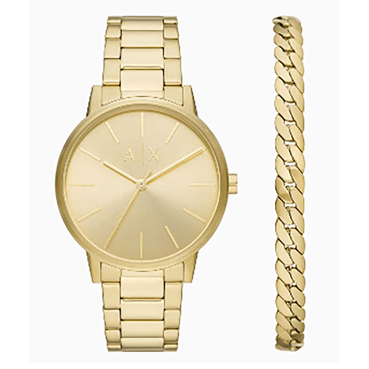 ARMANI EXCHANGE - Set Reloj Acero Inoxidable Hombre