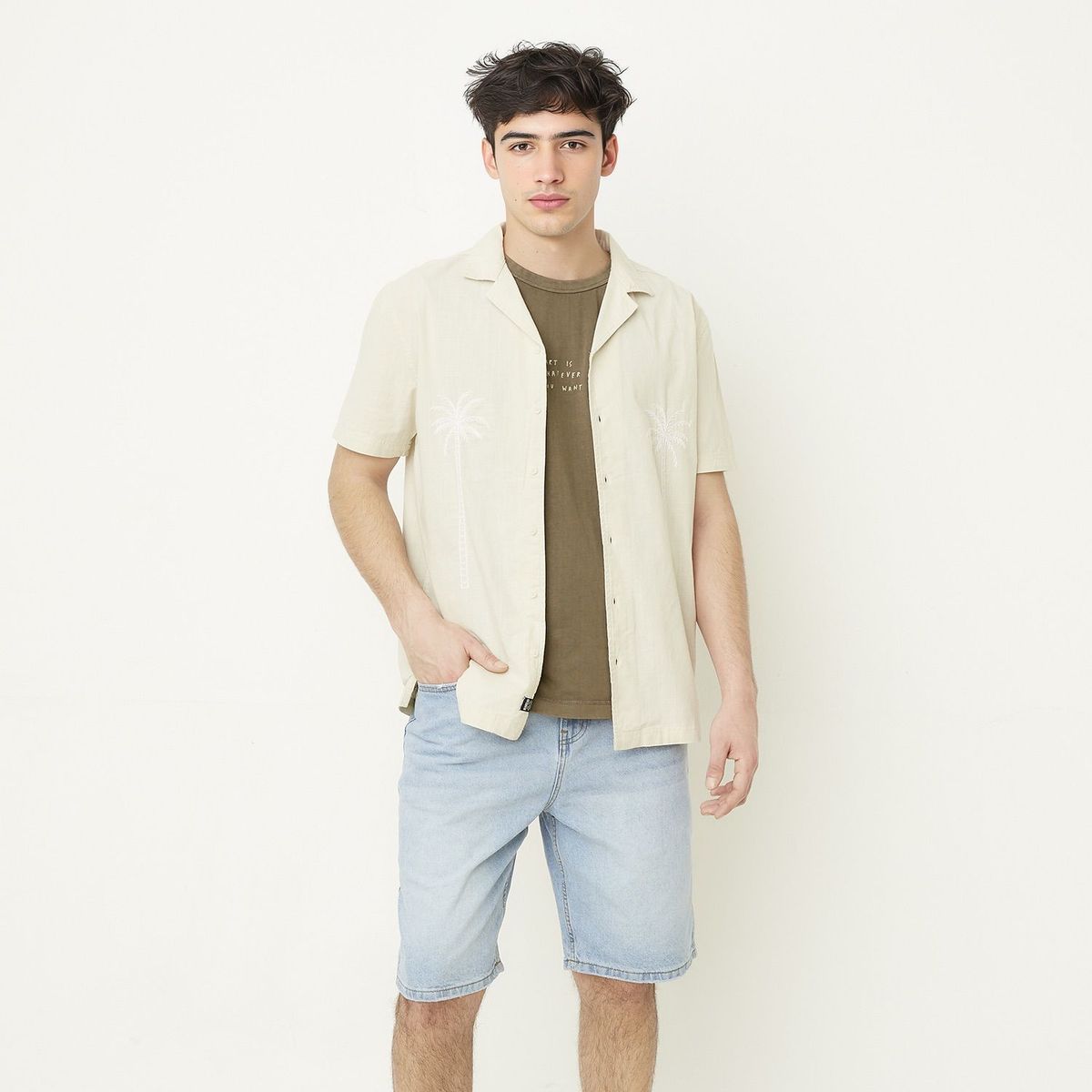 BEARCLIFF - Camisa 100% Algodón Regular Fit Hombre Bearcliff