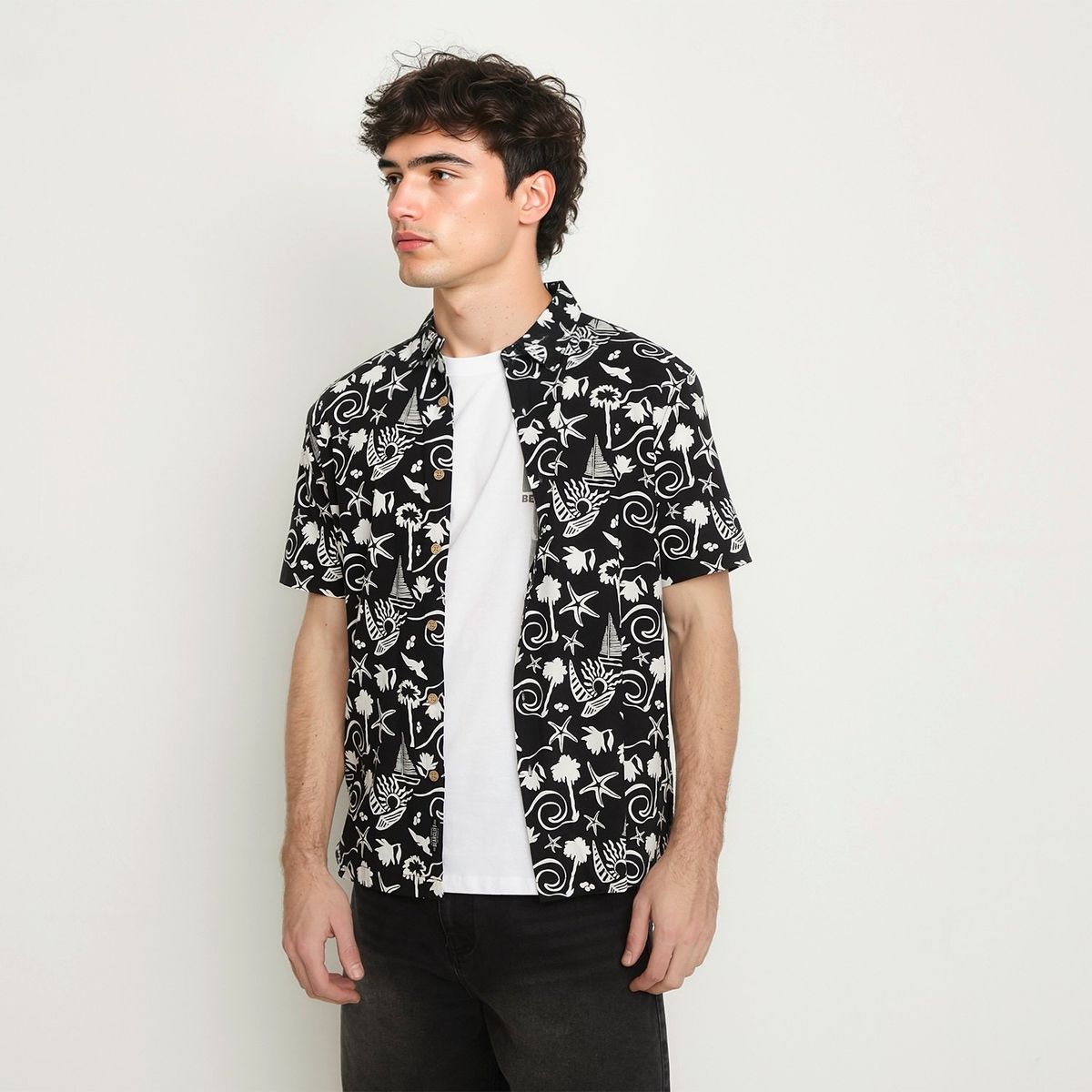 BEARCLIFF - Camisa Algodón Regular Fit Hombre Starter
