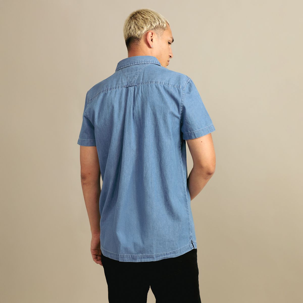 BEARCLIFF - Camisa 100% Algodón Casual Regular Fit Hombre Bearcliff