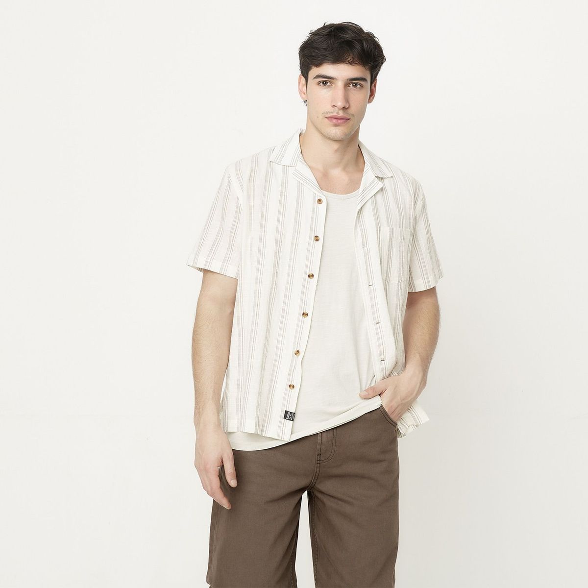 BEARCLIFF - Camisa Algodón Regular Fit Hombre Bearcliff