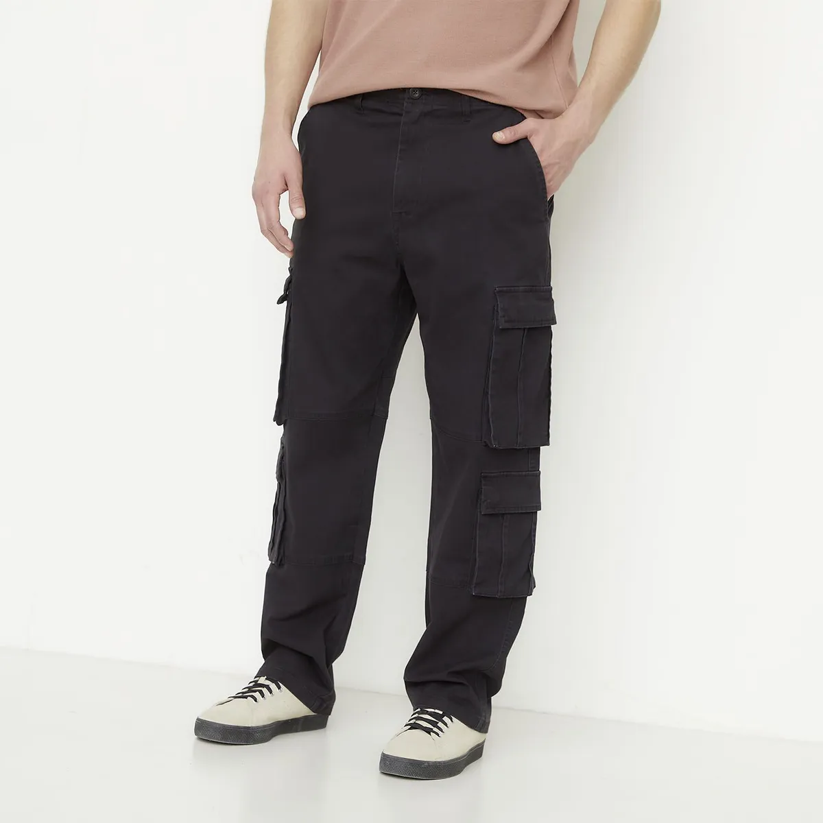 BEARCLIFF - Pantalón Algodón Cargo Fit Casual Hombre Bearcliff