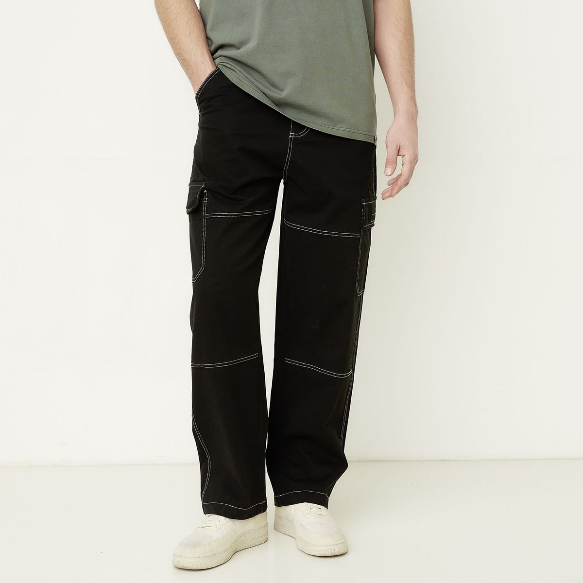 BEARCLIFF - Pantalón Algodón Baggy Fit Hombre Bearcliff