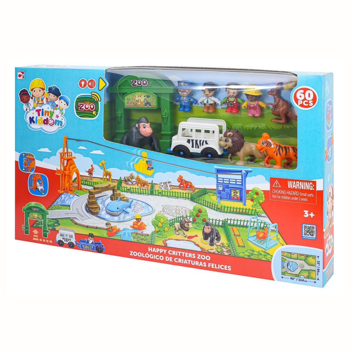 TINY KIDDOM - Set De Juego Zoologico De Criaturas Felices