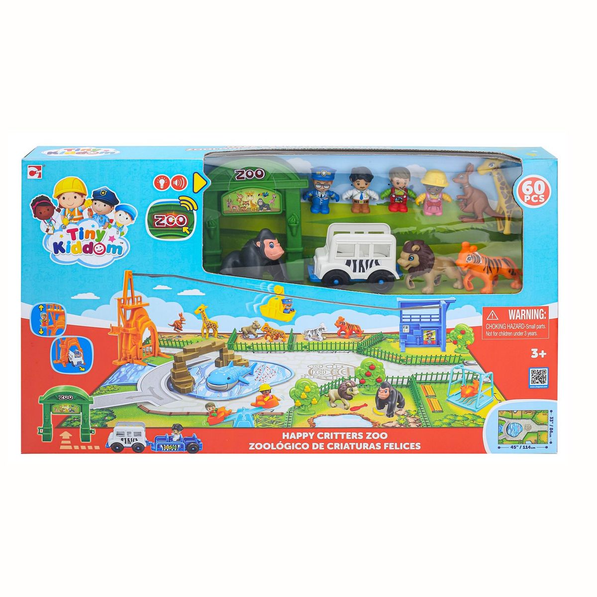 TINY KIDDOM - Set De Juego Zoologico De Criaturas Felices