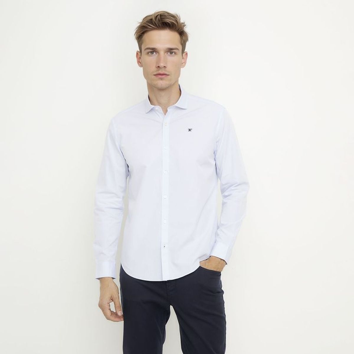 WOLF&HANK - Camisa 100% Algodón Casual Hombre Wolf&hank