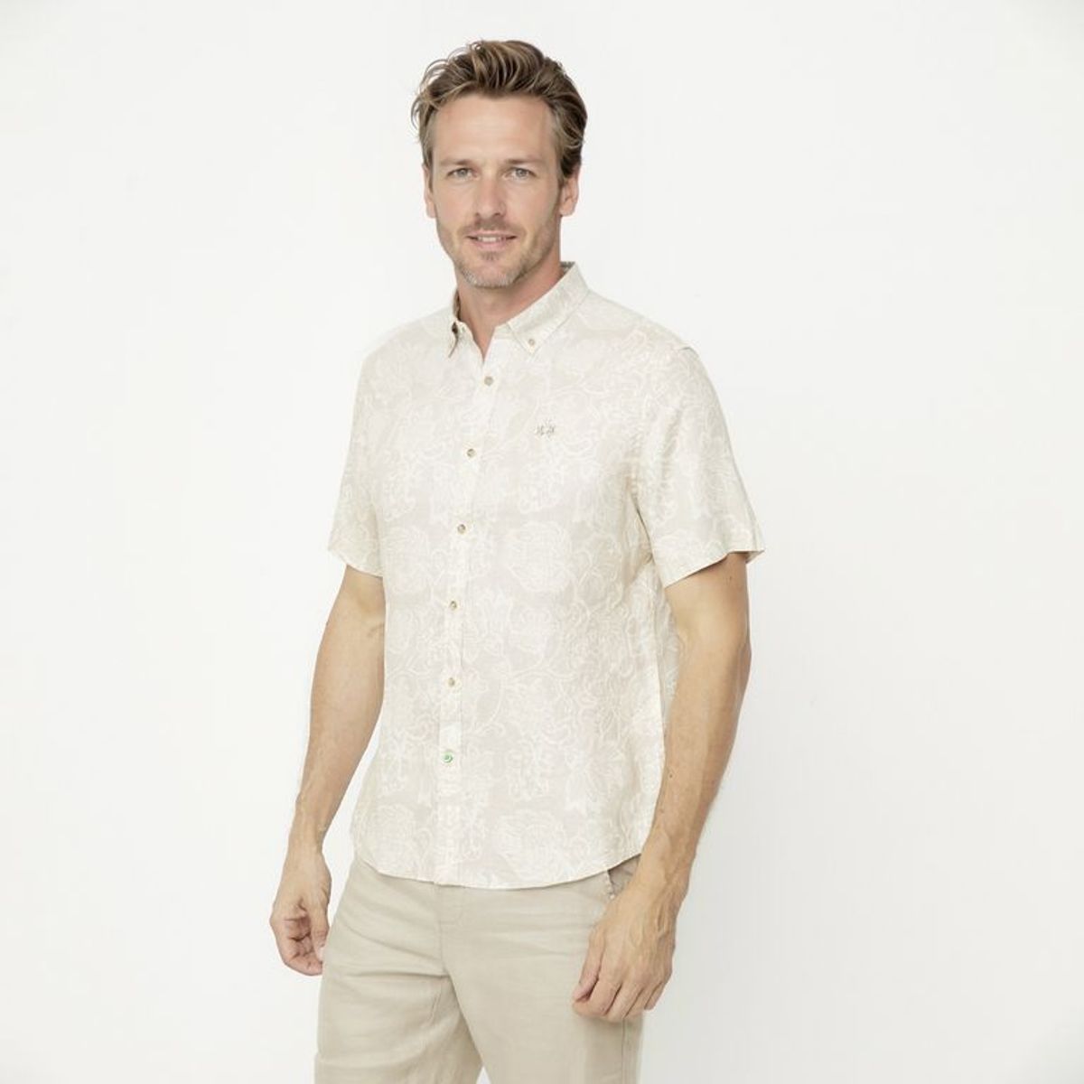 LA MARTINA - Camisa 100% Lino Casual Regular Fit Hombre La Martina