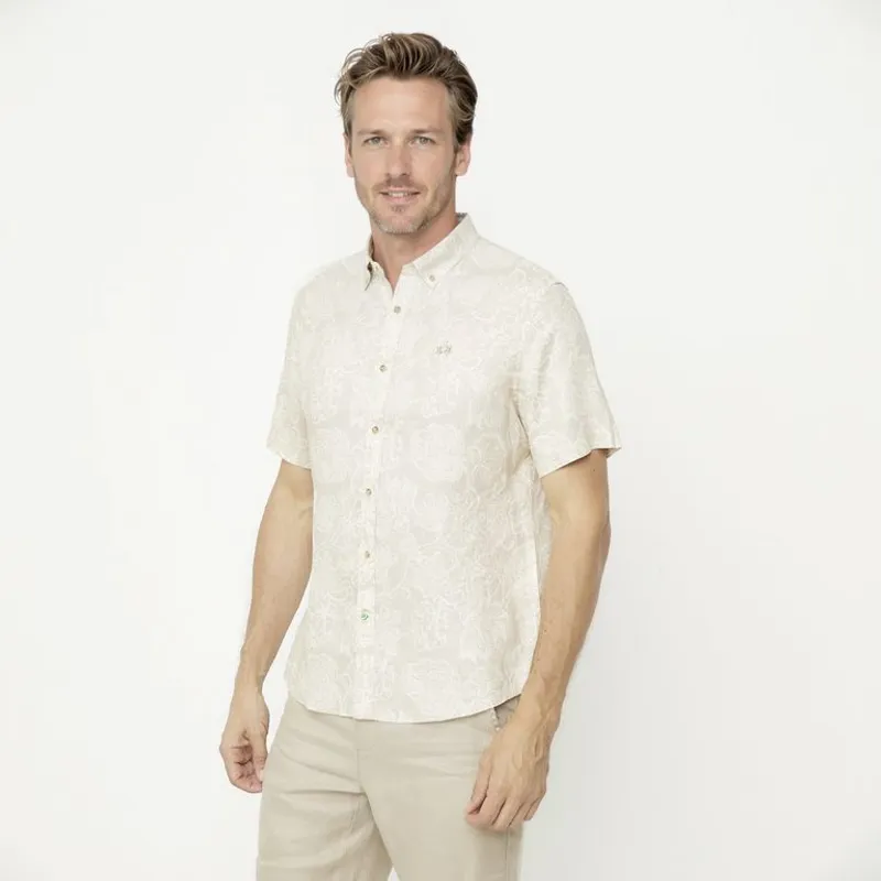 LA MARTINA - Camisa 100% Lino Casual Regular Fit Hombre La Martina