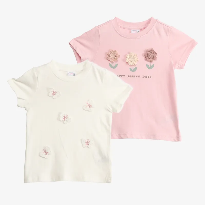 YAMP - Polo Niña Pack X2 Manga Corta Algodón Yamp