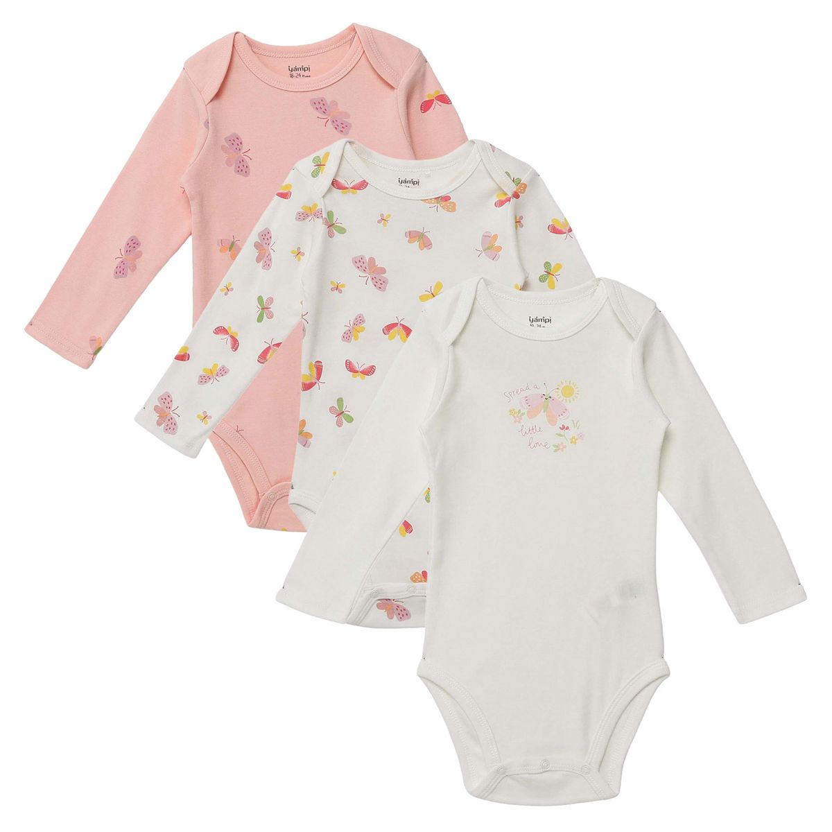 YAMP - Body Bebé Niña Pack X3 Algodón Yamp