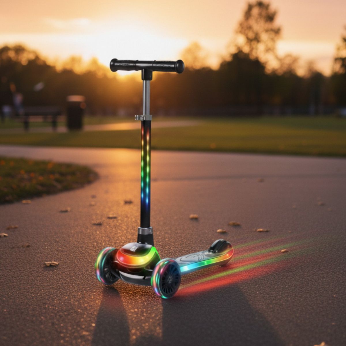 SPINNOVATION - Scooter Tres Ruedas Negro