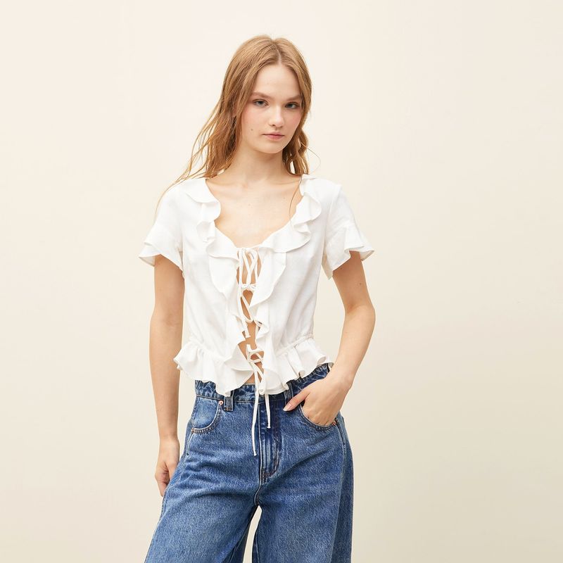 SYBILLA - Blusa Manga Corta Mujer Sybilla