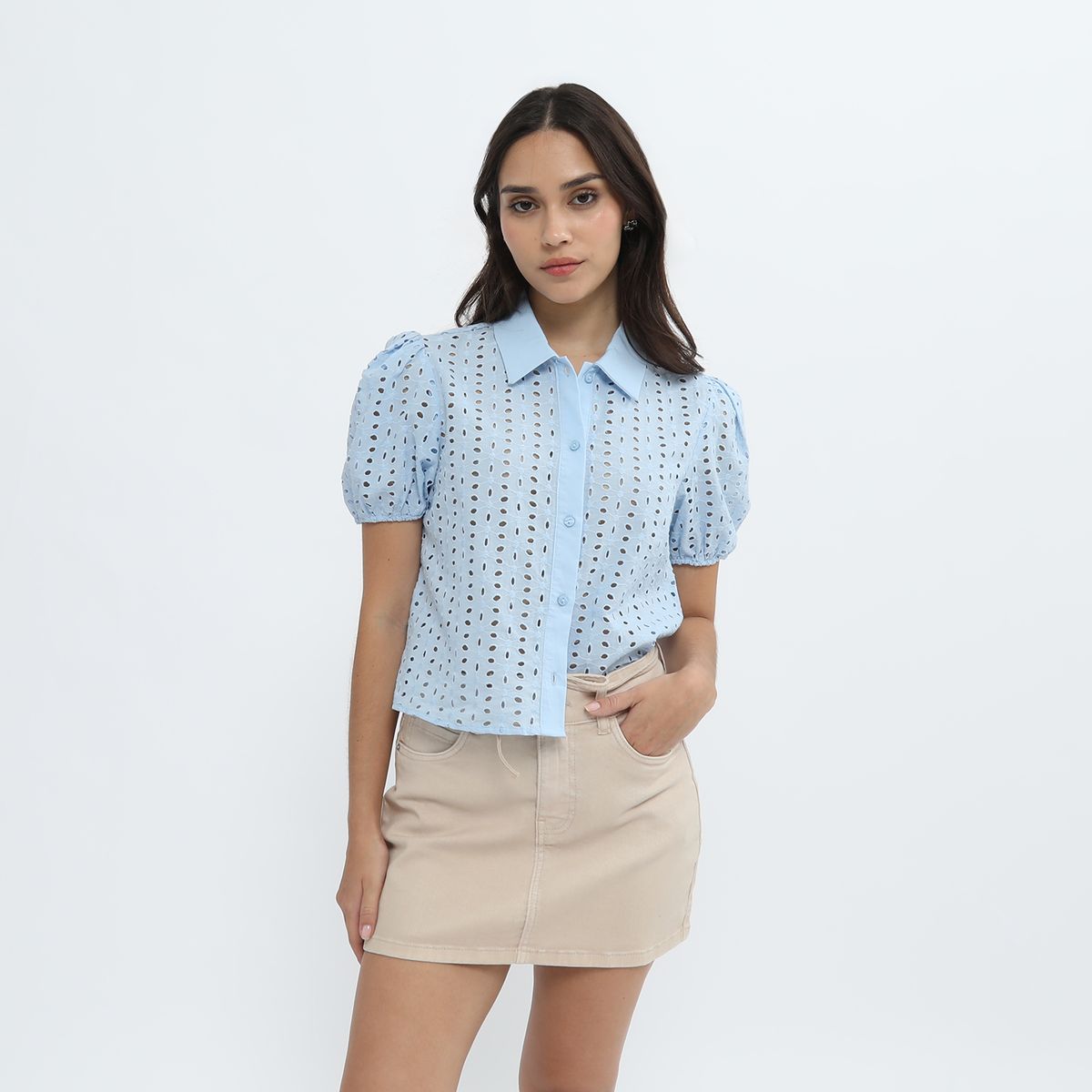 SYBILLA - Blusa Manga Corta Mujer Sybilla