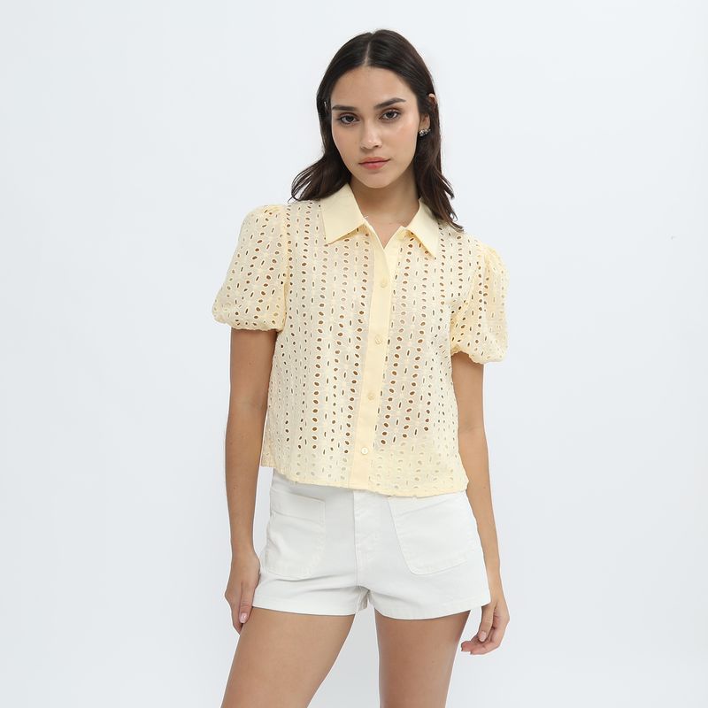 SYBILLA - Blusa Manga Corta Mujer Sybilla