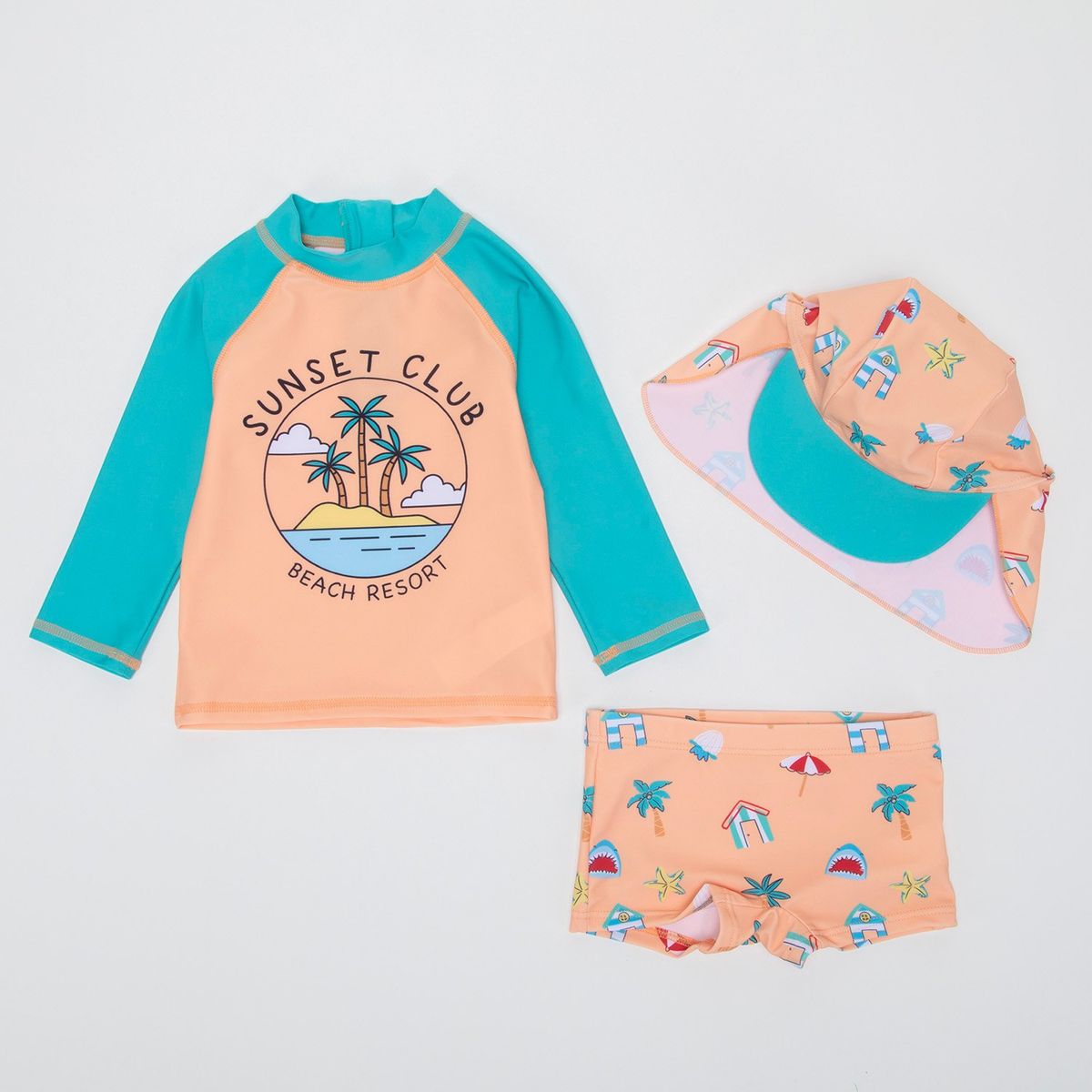 YAMP - Traje De Baño Bebé Niño 3 Piezas Yamp