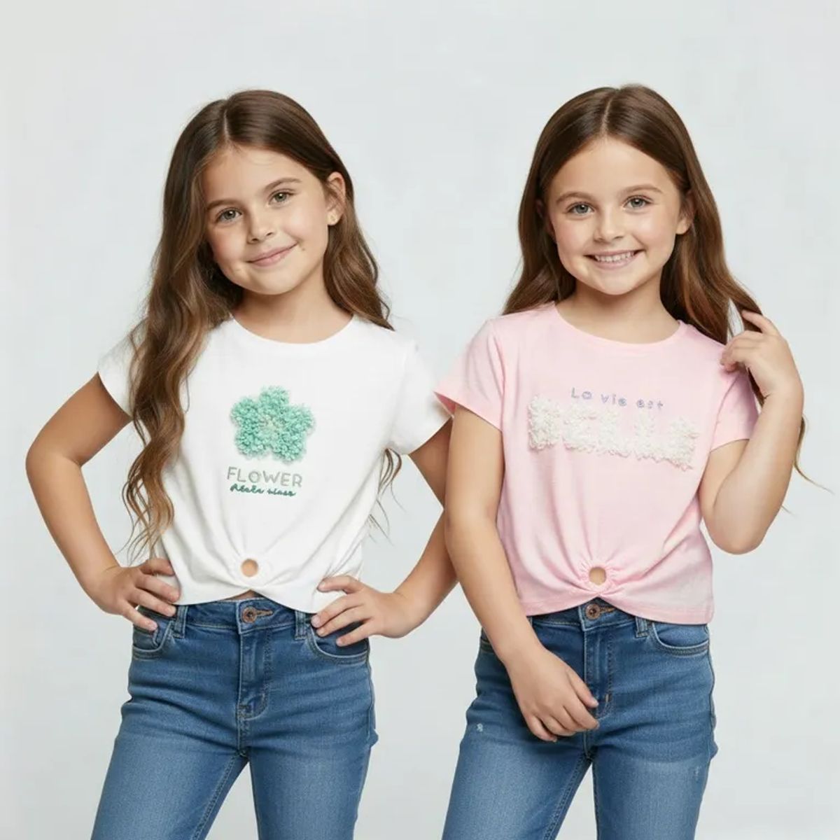 YAMP - Polo Niña Pack X2 Algodón Yamp