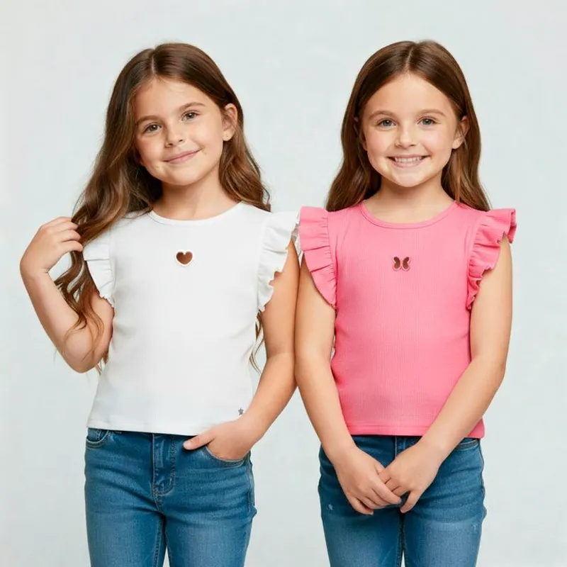 YAMP - Polo Niña Pack X2 Algodón Yamp