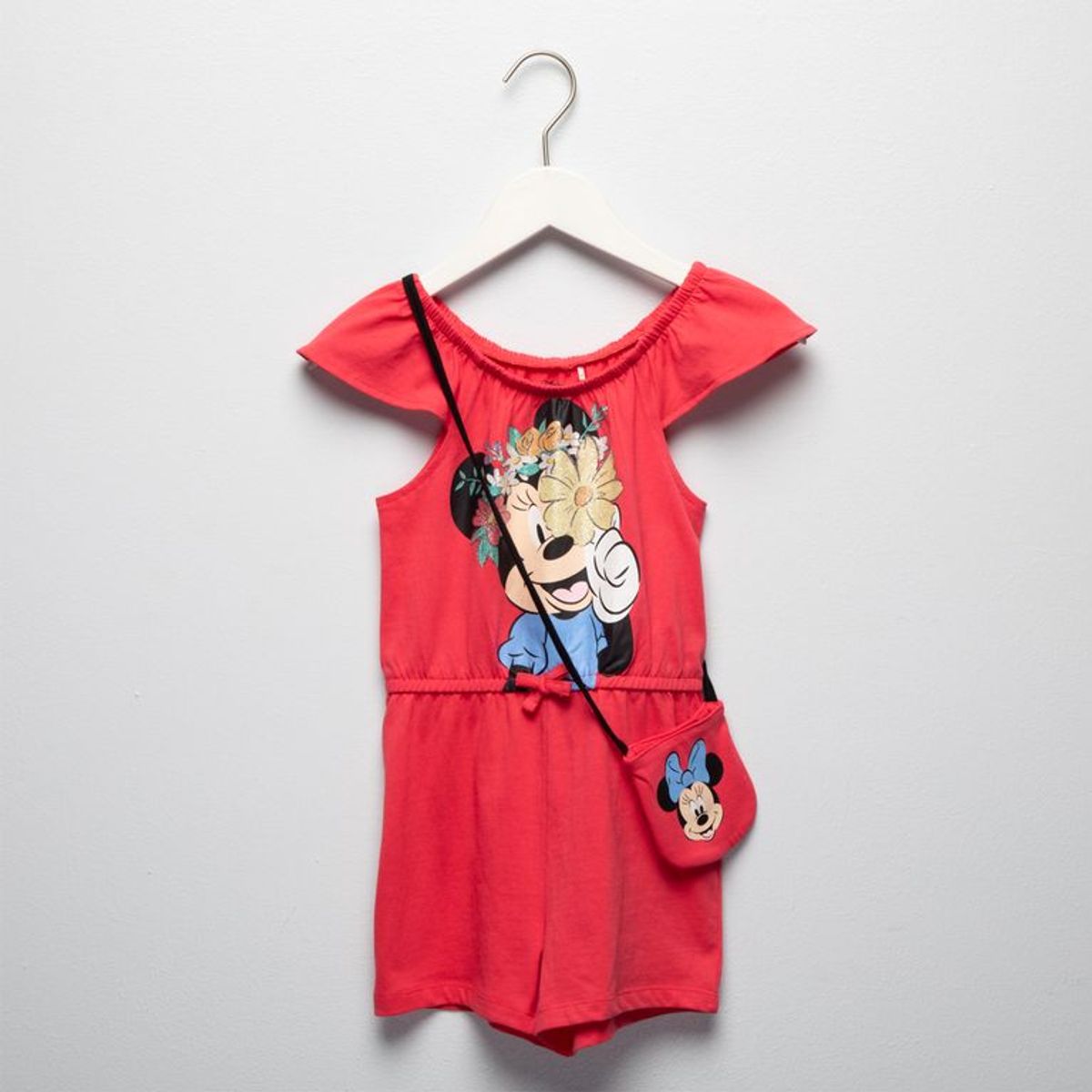 MINNIE - Enterizo Niña Algodón + Cartera Minnie